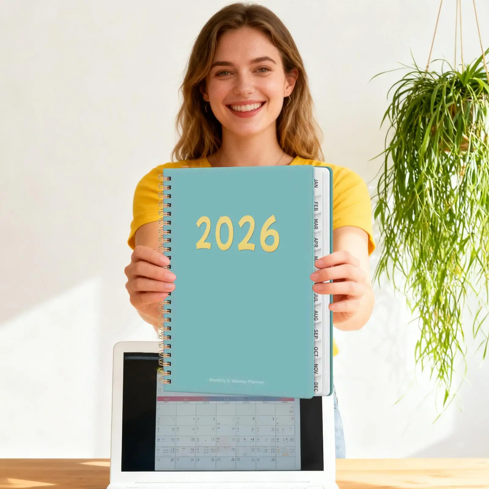 2026 Pianificatori Programma rilegato a spirale da 12 mesi 2026 Planner settimanale per la scuola Studente accademico Donne Insegnante Famiglia Casa College