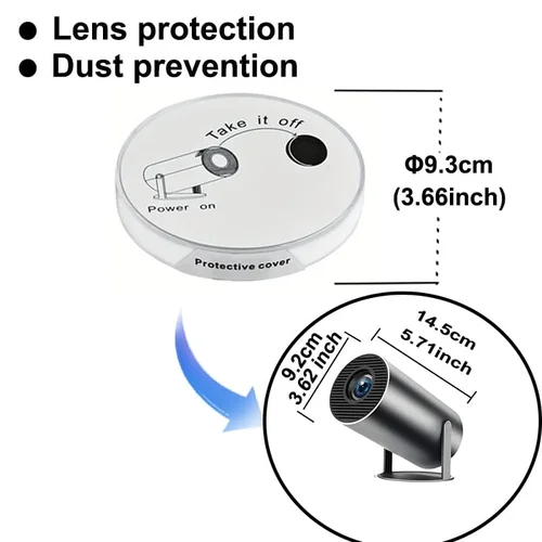 Imagen 2 del producto DITONG HY300 PLus HD 4K Proyector portátil Android LED Video Cine en casa Cine mini Proyector Película HY300 plus