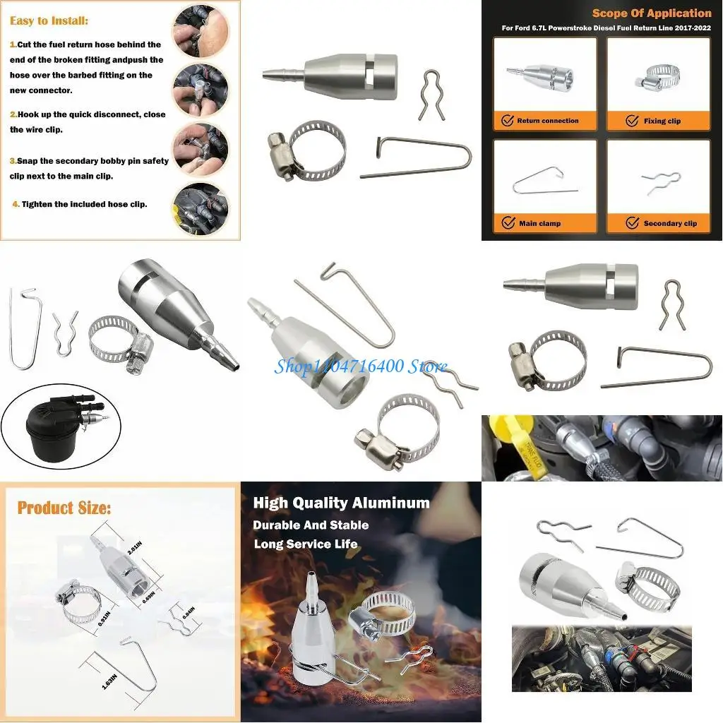 

y1gd Return Line Repair Quick Connector Fittings for F250 F350 F450 2017-2022