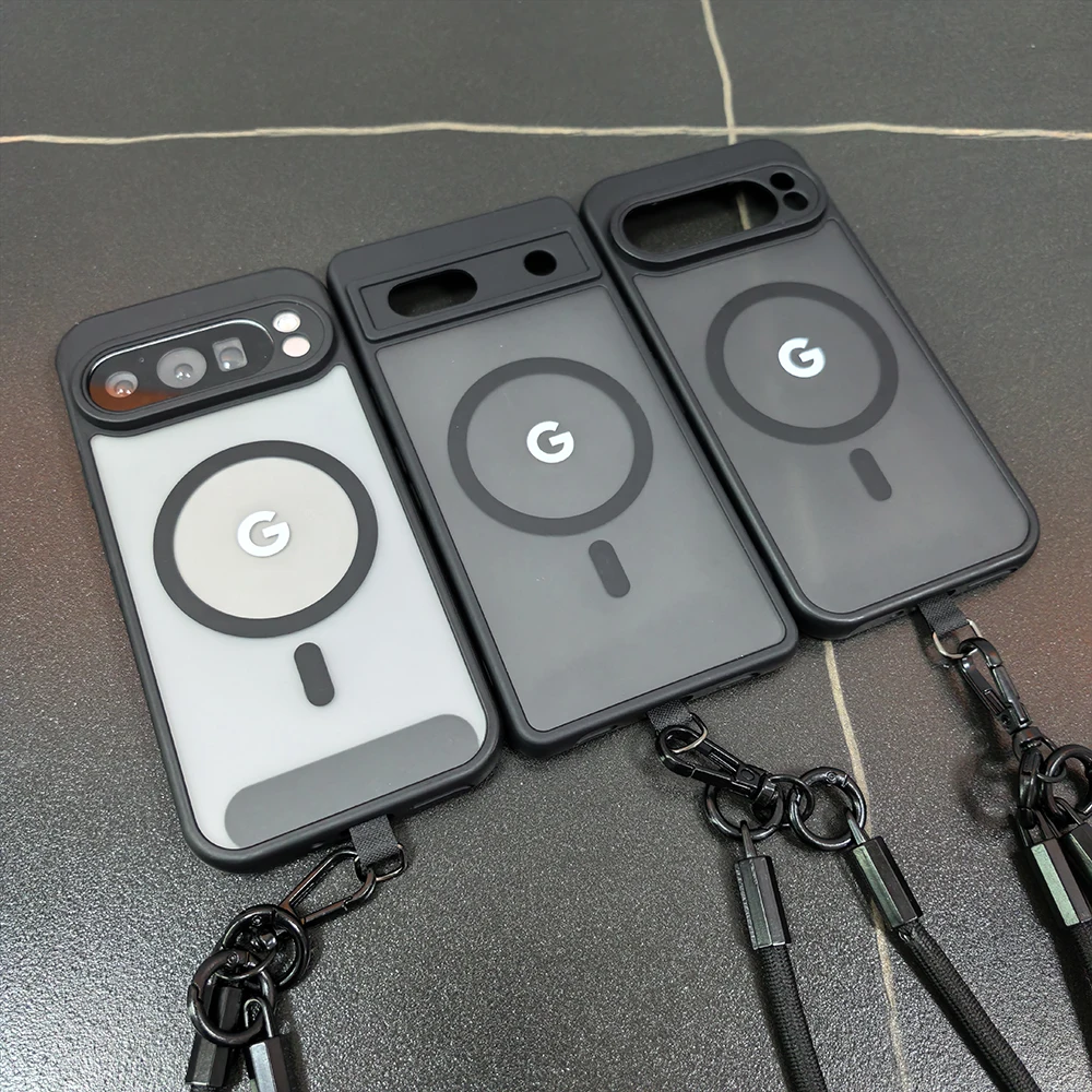 

Минималистичный матовый матовый магнитный чехол для зарядки телефона для Google Pixel 10 9 8 7 A Pro XL, браслет с защитой от падения, защитный чехол для объектива