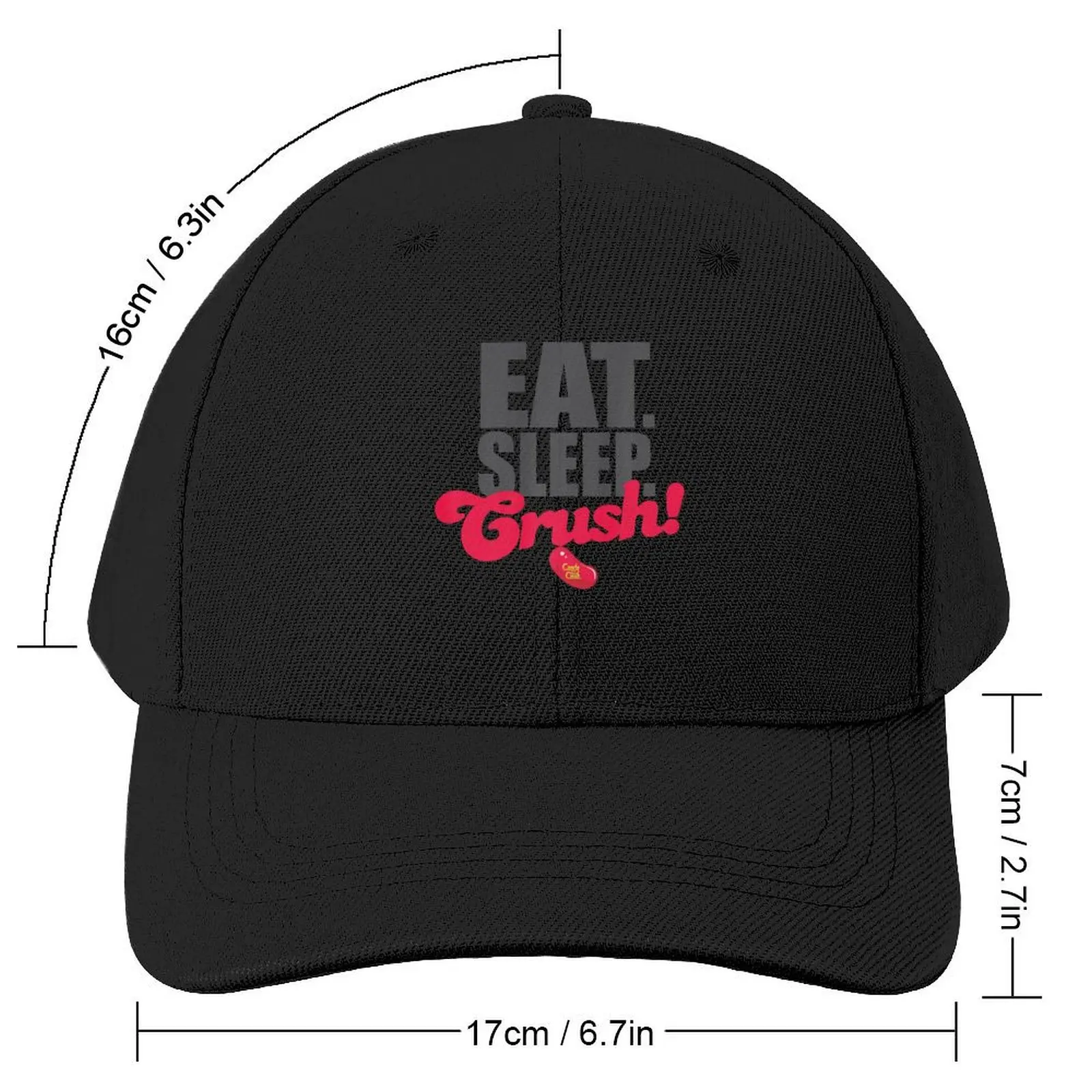 Eat Sleep Crush! Baseball Cap Bobble Hat Custom Cap Mens Tennis Women's