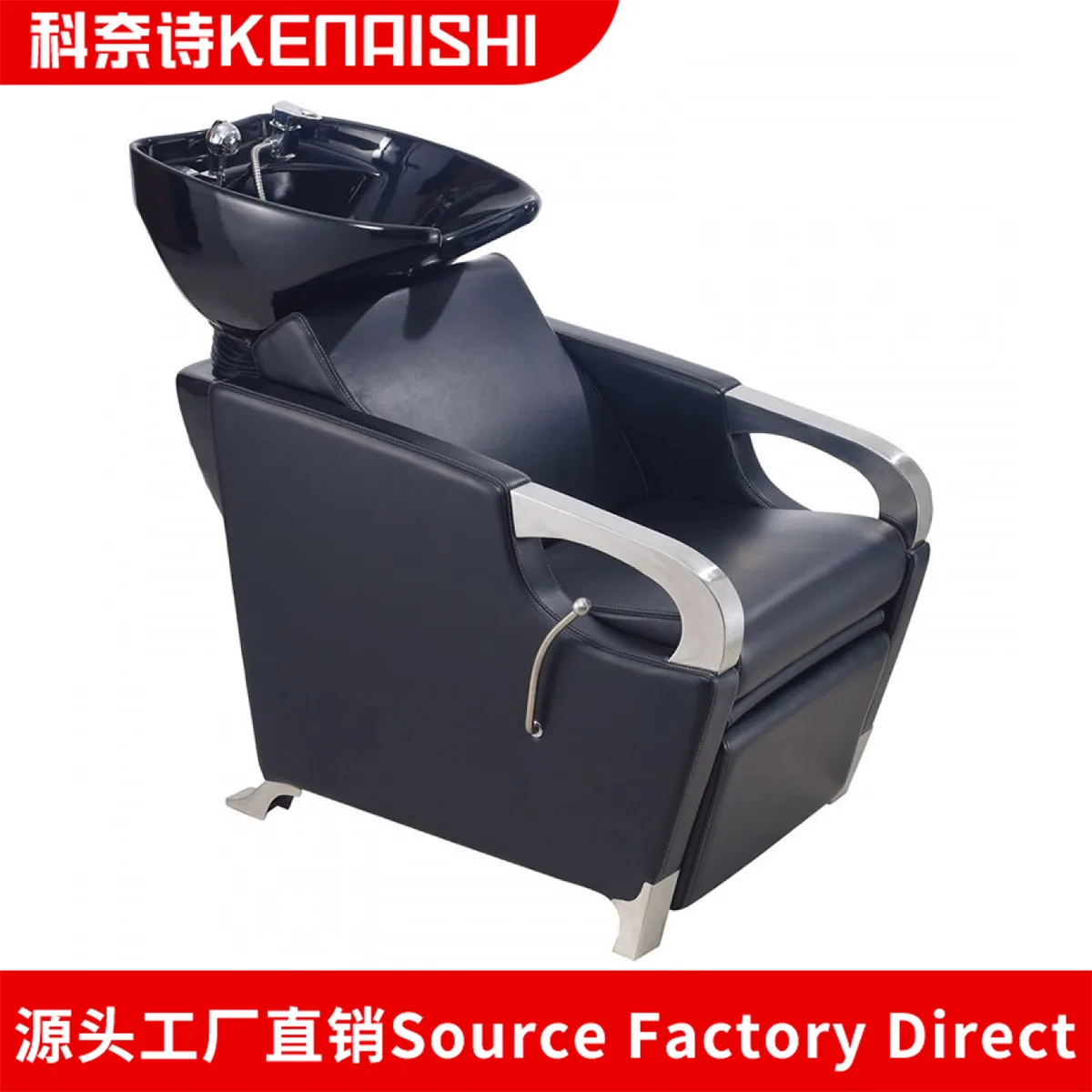 CX barber shop seated shampoo bed semi-reclining ceramic basin hair salon high-end shampoo chair