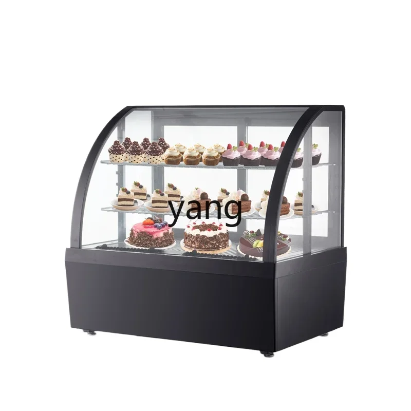 

YJQ air-cooled frost-free desktop display cabinet curved embedded dessert fresh-keeping beverage cake cabinet