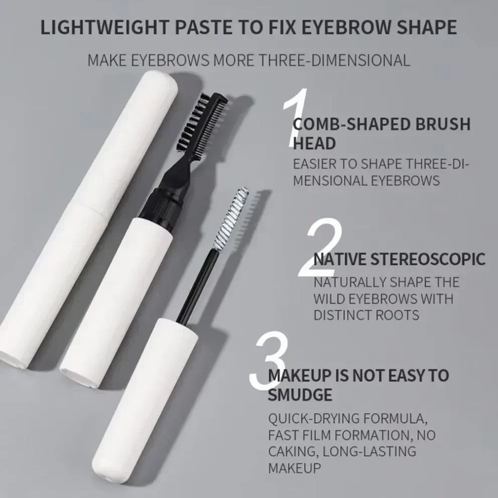 개인 상표 사용자 정의 로고 비건 메이크업 눈썹 스타일링 젤 완벽한 눈썹을위한 방수 오래 지속되는 눈썹 해결사 도매