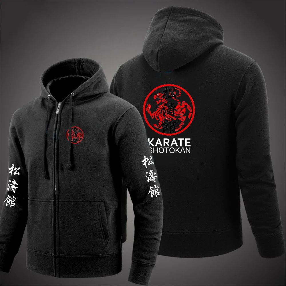 

Shotokan Karate 2023 Men's New Long Sleeves Zipper Hoodies Printed High Quality Sweatshirts Solid Color Popular Streetwear Tops