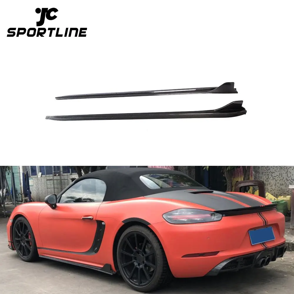 

Carbon Fiber 718 Side Skirts Extension for Porsche Cayman 718 Boxster 2016-2019