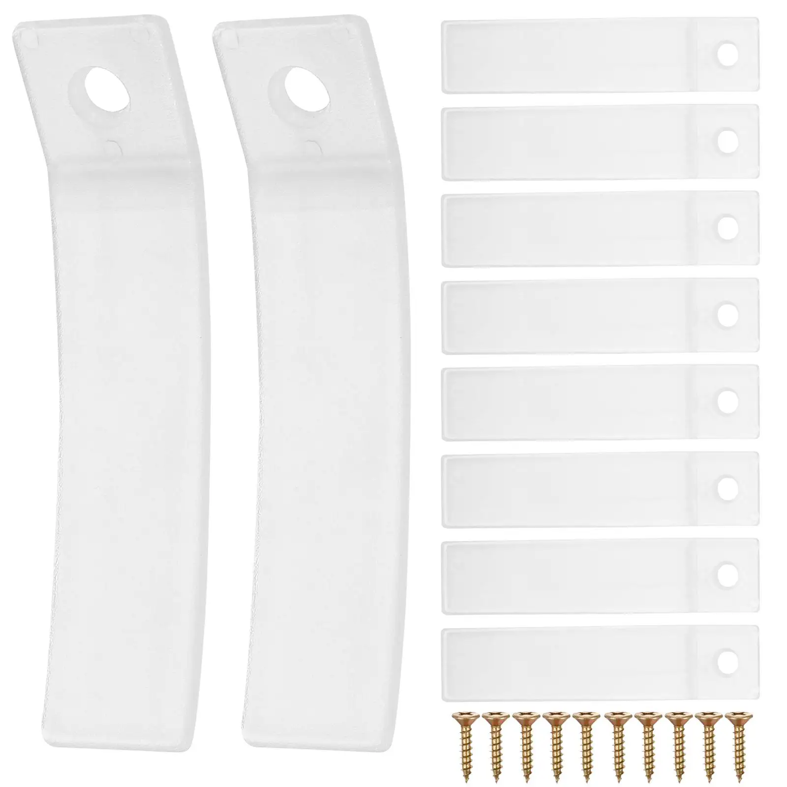 

1 set 60Mm Drawer Stoppers 30X16 Screws Transparent Non Slip Drawer Limiters For Table Cabinet Side Mount Bottom Mount