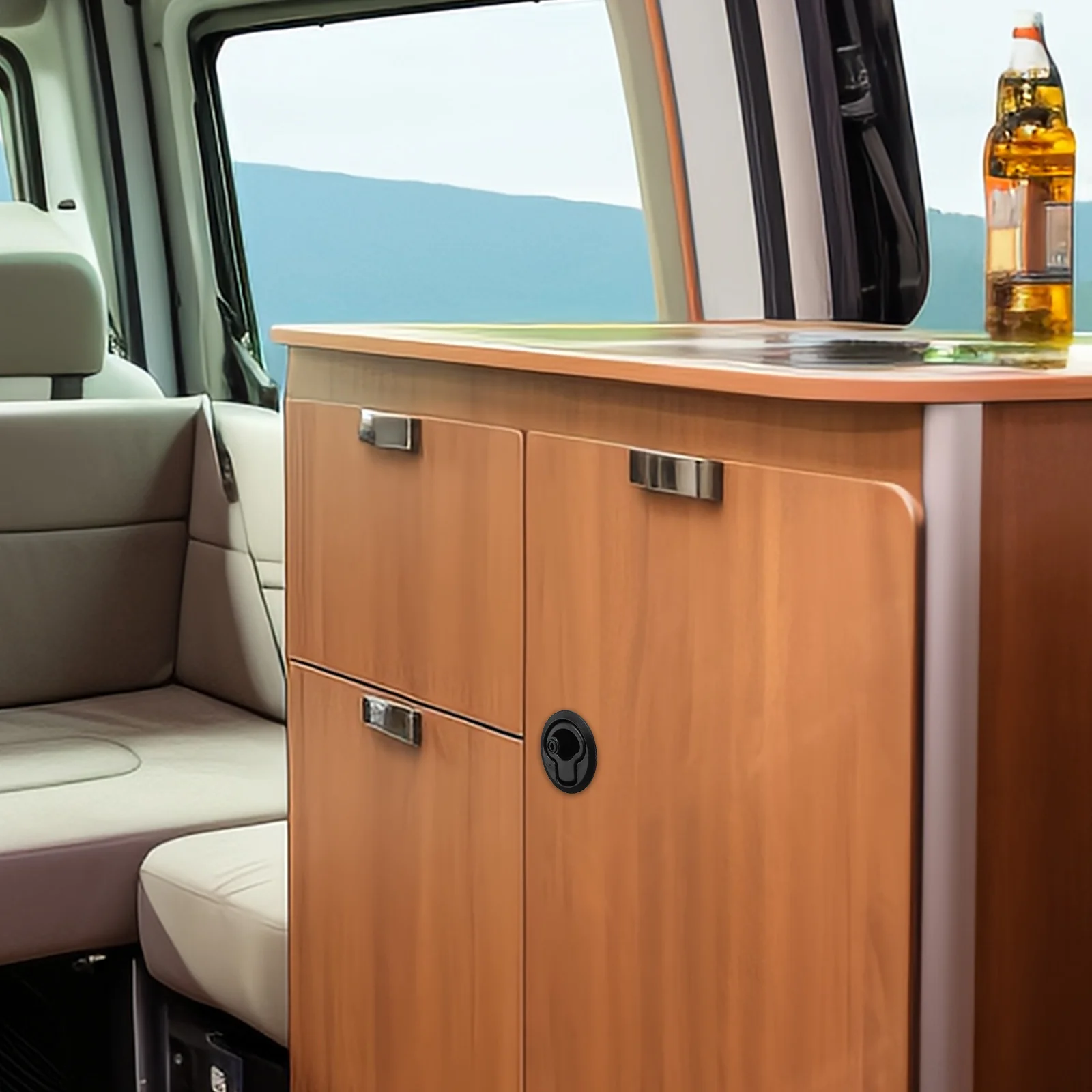 

4pcs Rubber Flush Slam Lock Marine Hatch Boat Deck Cabinet Door Handle Pull Locking Hardware Corrosion Resistant Durable Boat