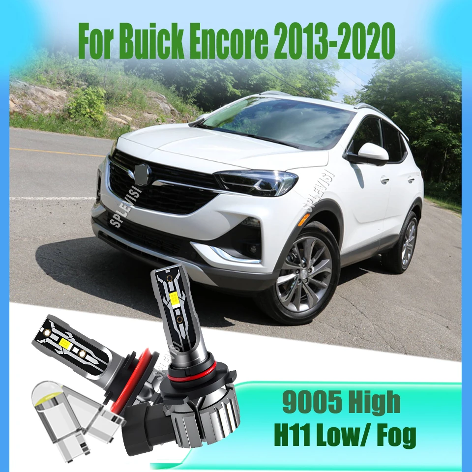 LED 12v Headlight Fog Bulb -  Direct Fit, No Modifications Needed For Buick Encore 2013 2014 2015 2016 2017 2018 2019 2020