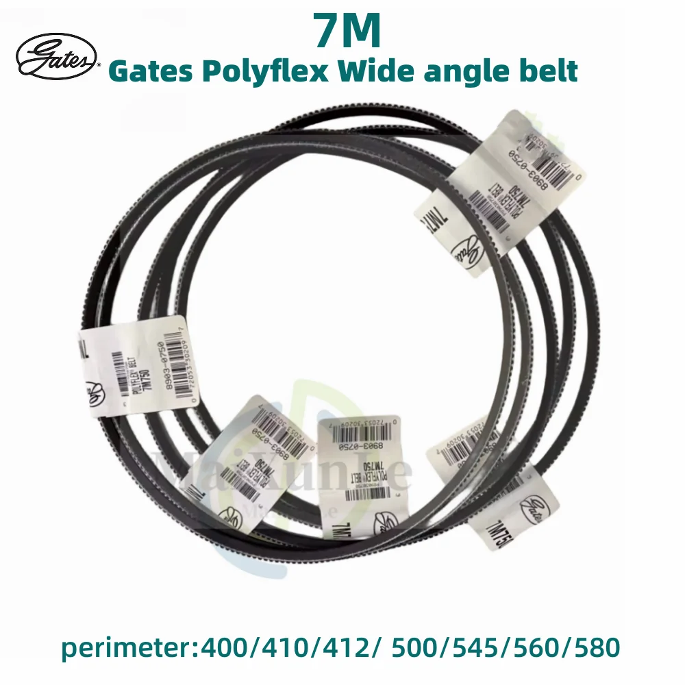 

1Pcs 7M Gates Polyflex Wide angle belt 7M-400 410 412 500 545 560 580 Suitable For Mechanical Equipment