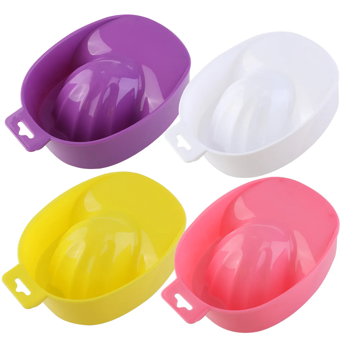 2個入りネイルアートソークボウル、クリアネイルケアマニキュアトレイ、付け爪の除去、キューティクル栄養、ハンドトリートメント、サロンに最適