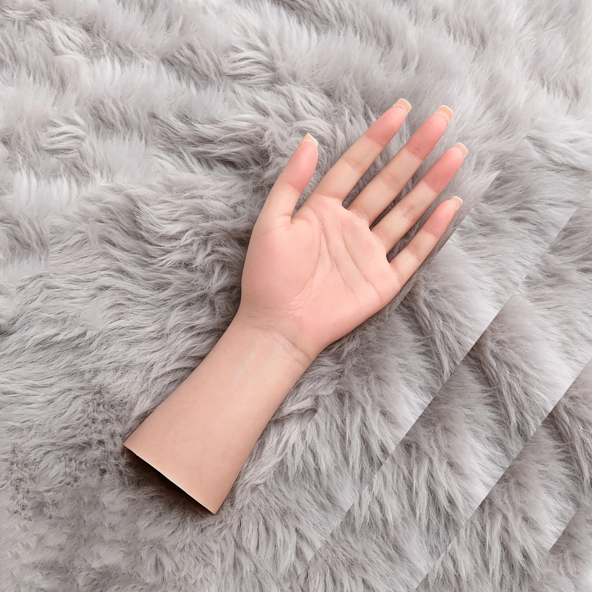 Female Silicone Hand Model Mannequin for Fake Nail Practice Bracelet Ring Display Props Henna Salon Art Finger Wrist Bone