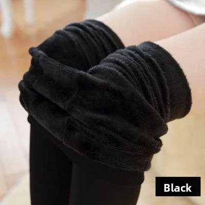 

Thickened Warm Fleece Women's Pants Autumn Winter High Waist One-Piece Pants Long Trousers Base Layer Pants for Women