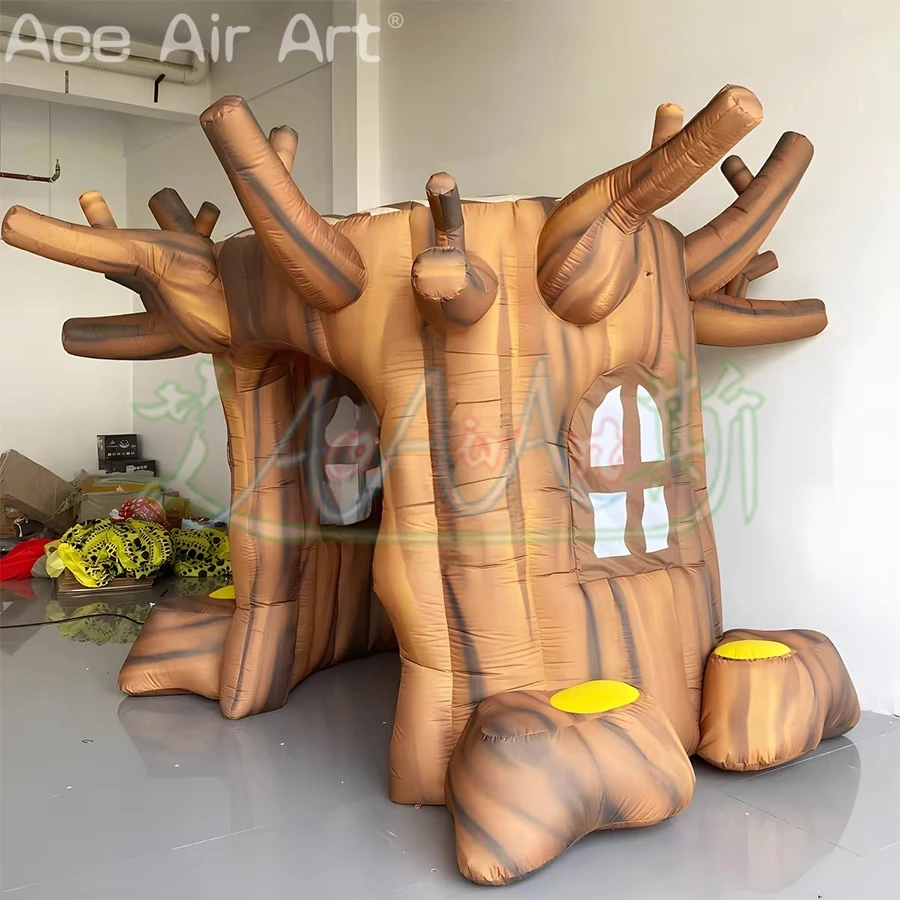 

Inflatable Tunnel Tree House Fairy Tale Style Inflatable Simulated Tree Stump With Branches for Garden Decoration & Commercial
