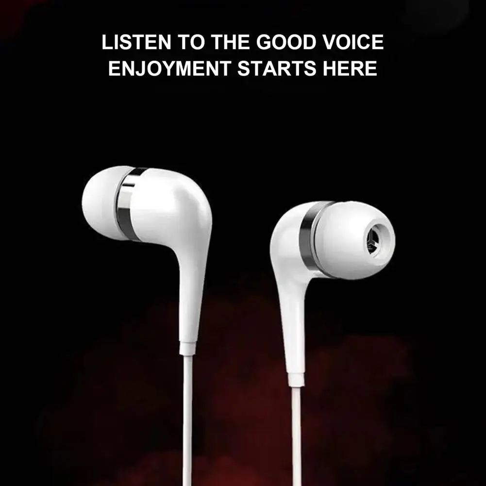 Wired Earphone In-ear Universal 3.5mm Stereo Sport Headset with Mic for Smartphone Earphones Headphones Portable Audio Video