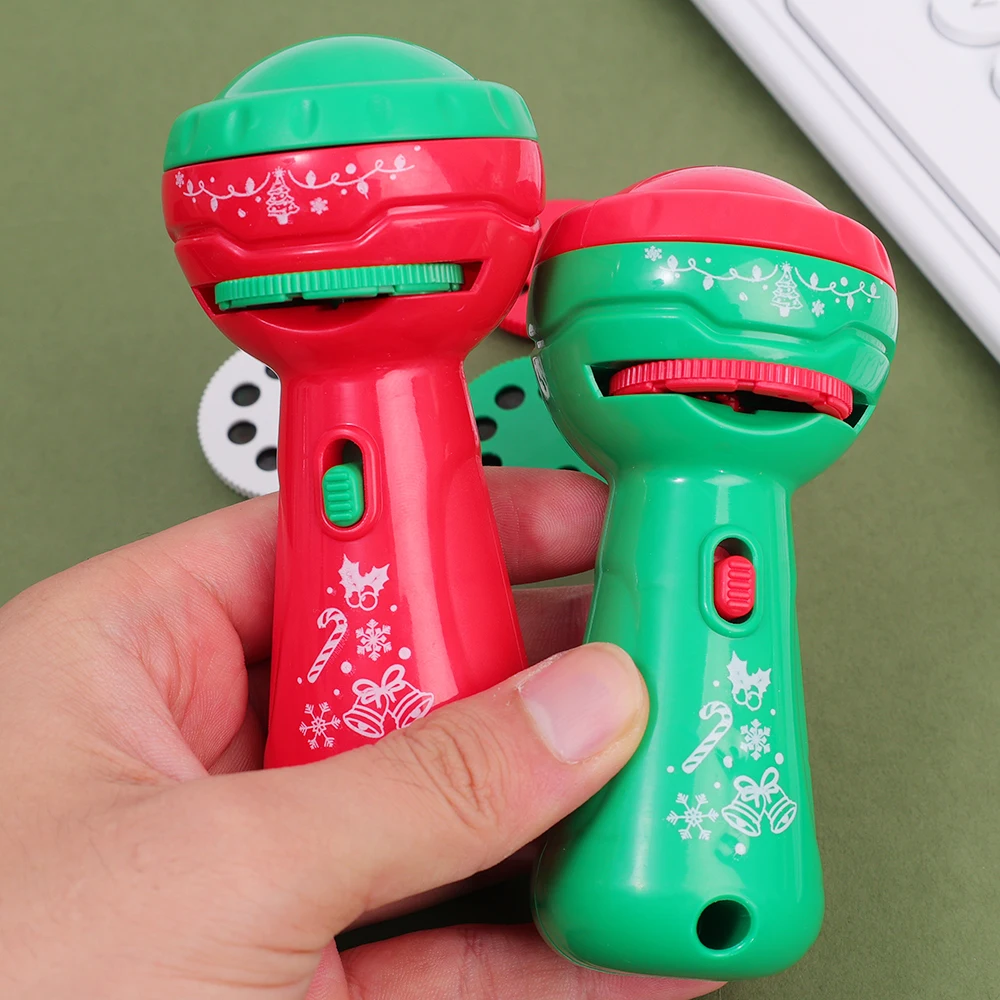 Projection Flashlight Toys Children Cartoon Light Up Santa Claus Pattern Games Early Education Christmas Projector Torch Gifts