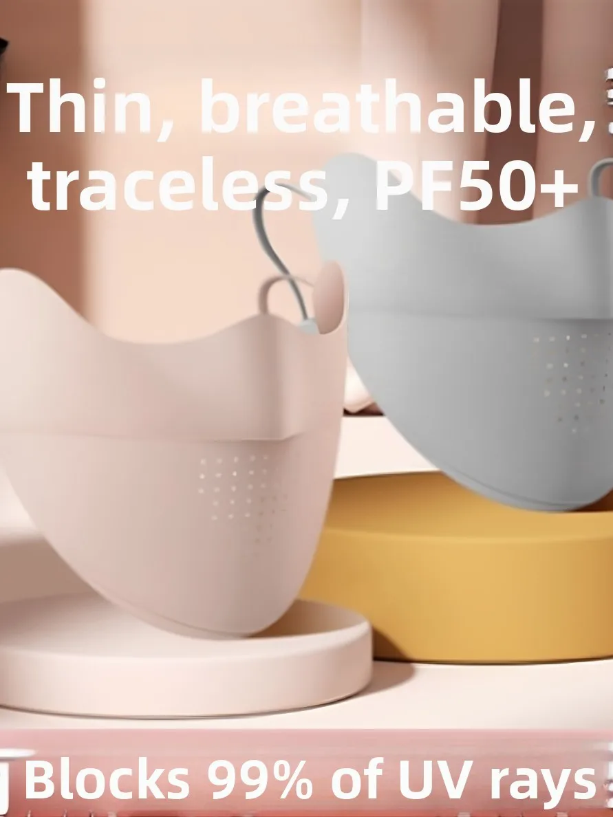 

Women's New Upgraded Sun Protection Face Mask Lightweight Breathable Ice Silk Full Face Shield Eye Protection Summer Thin