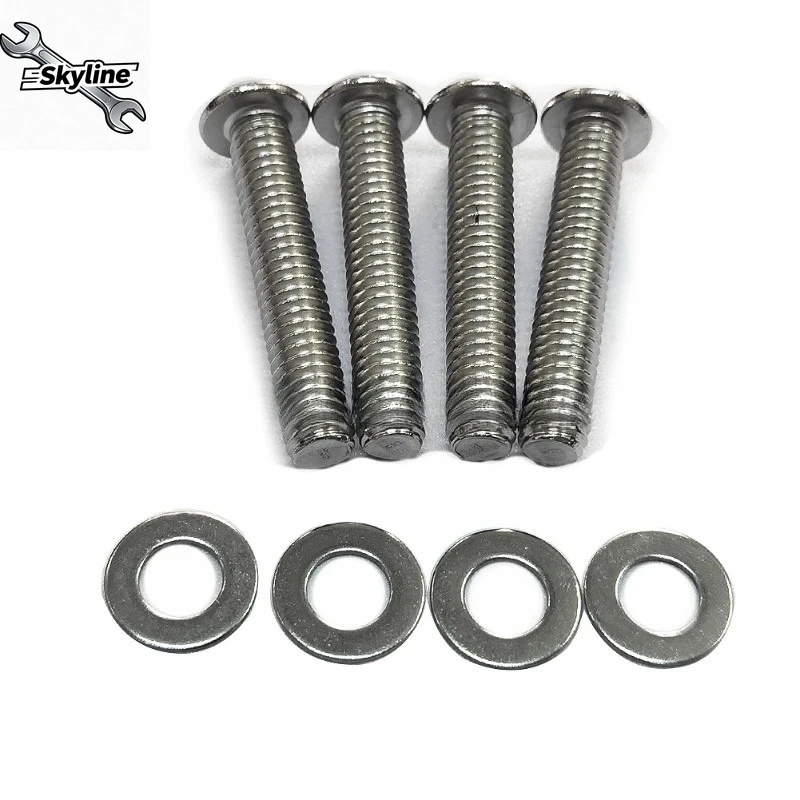 4PCS Stainless Bolts Screw Rear Fender Bolt Sportster Iron XL883 XL1200 XL 883 1200 48 72