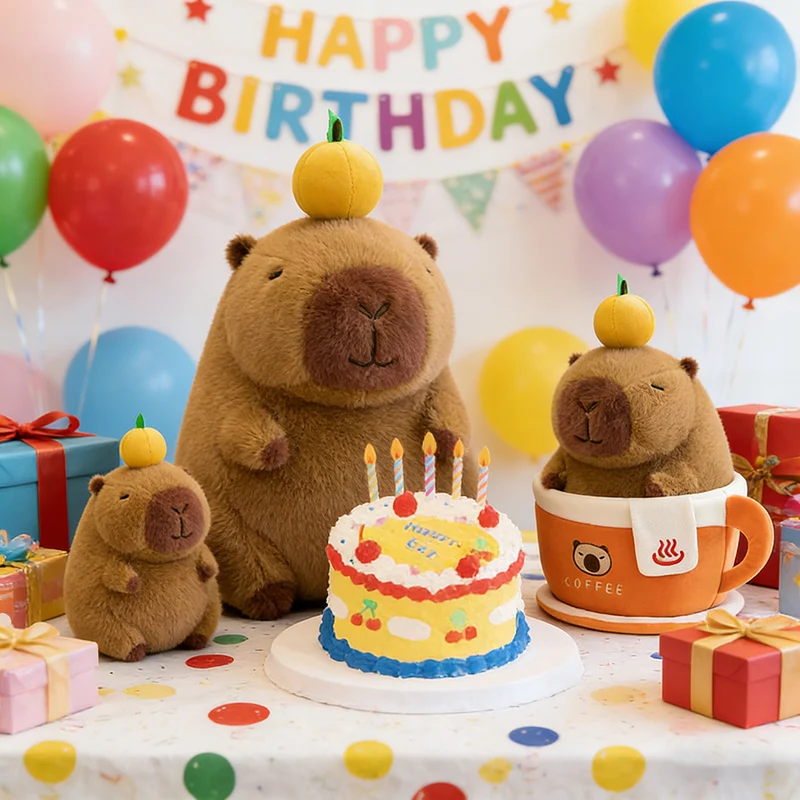 Peluche Capybara Mignonne, Poupée Géante Kawaii, Jouet en Peluche de Dessin Animé, Décoration Maison, Cadeau d'Anniversaire pour Adolescent