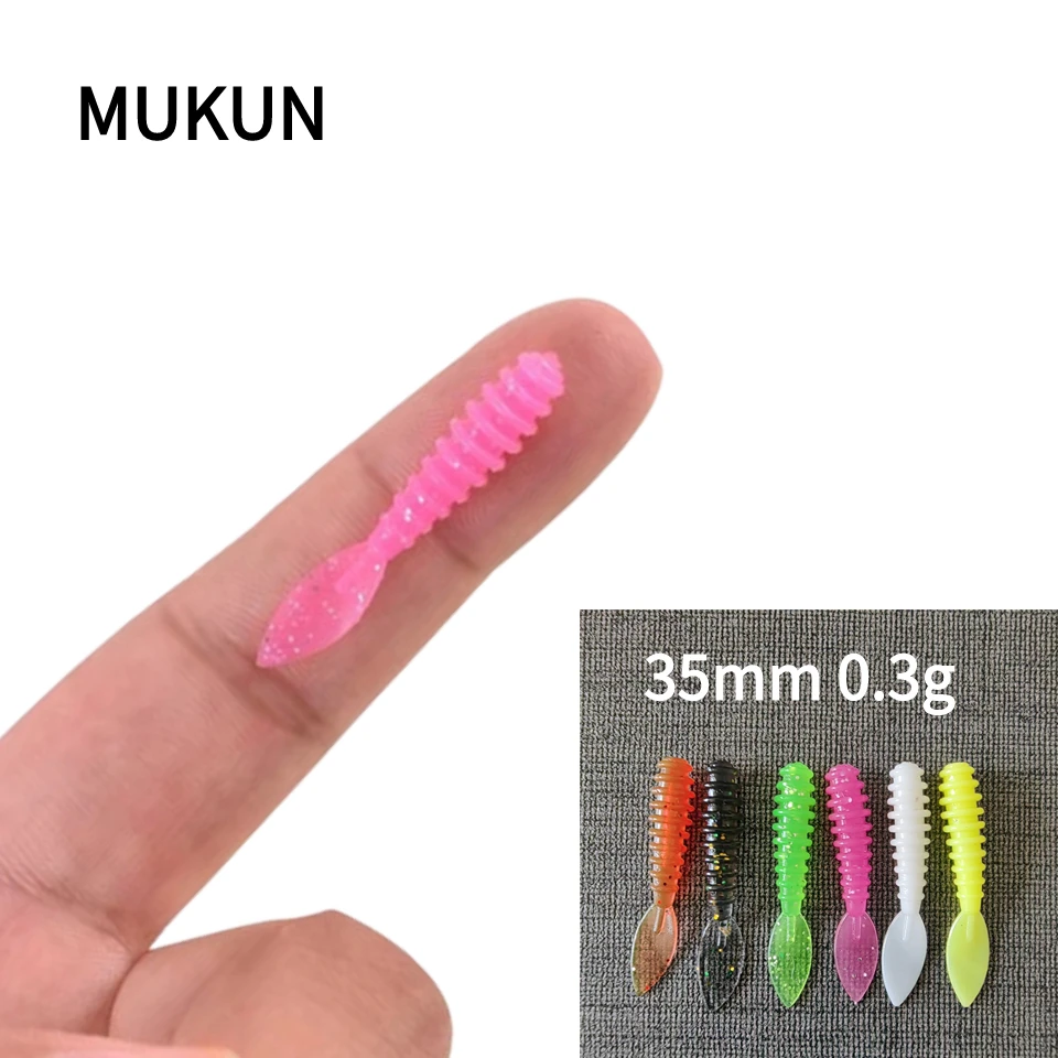 10pcs 0.3g 3.5cm Fishing Lure mini Soft Worm Shrimp Jerkbait Fish Ocean Rock lure bass soft fish smell Leurre Souple soft bait