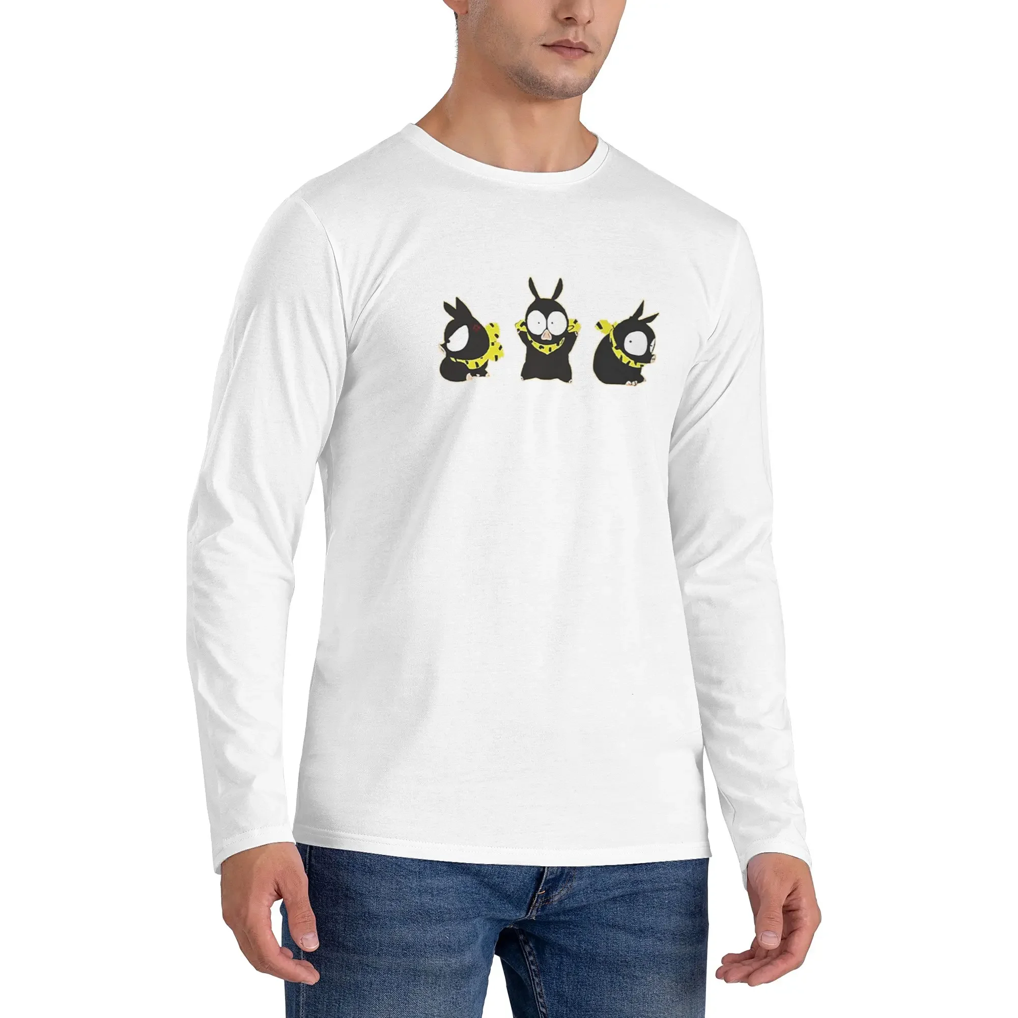 

P Chan Ranma Men's Long Sleeved T-shirt Fashion Round Neck T shirts Spring and Autumn Men tops