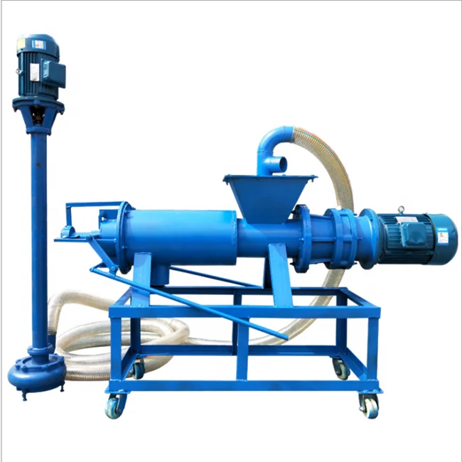 Farm Use Dewatering Extruder Dryer For Chicken Cow Pig Manure Solid Liquid Manure Separator