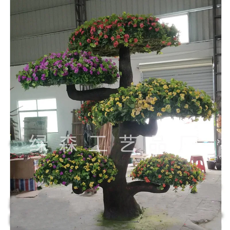 Decoraciones de jardín Uso al aire libre Plantas en macetas Plantas ultravioleta Flores Árbol de bolas