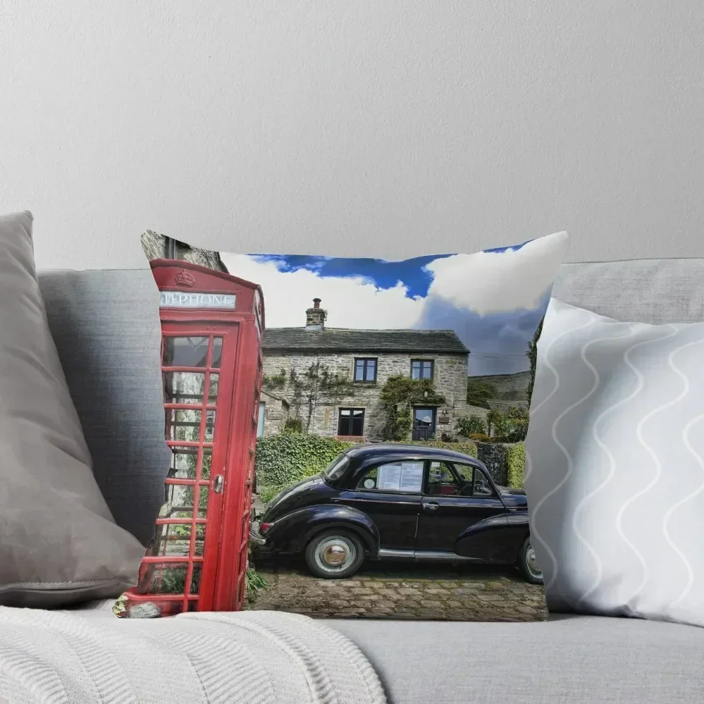 

Phonebox and Morris Minor, Low Row Throw Pillow Sofa Cushions Luxury Living Room Decorative Cushions pillow