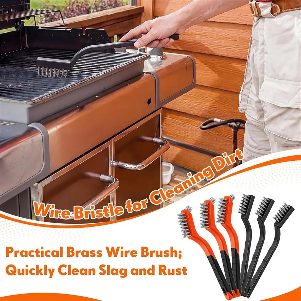 90 Pcs Wire Brushes Set , Double Headed Tiny Steel Brush Curved Handle, for Cleaning Rus Welding Slag Paint Stain