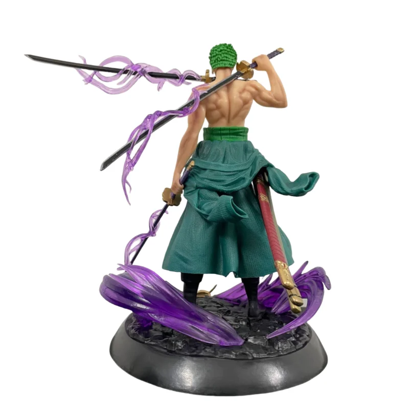 Figurine d'Action Roronoa Zoro de 20.5cm en PVC pour Enfant, Modèle de Statue de Dessin Animé, Collection Gk, Jouet, Décoration de Bureau, Cadeaux d'Ornement