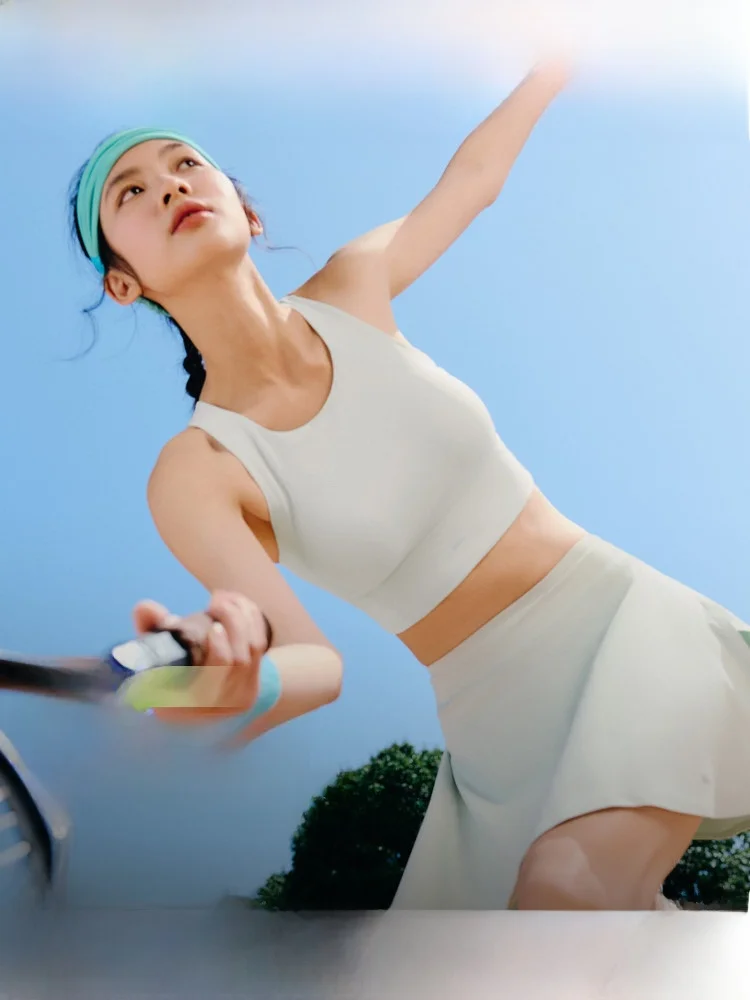 

o Absorption Sports Vest Women's Yoga Training Running Fitn Base Layer Bra with Chest Pad Summer Season Polyester Spandex