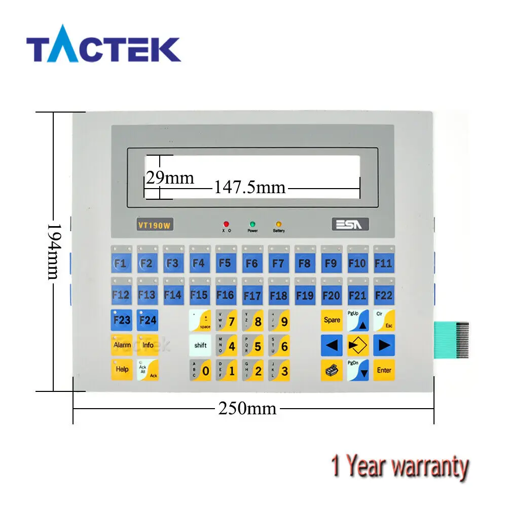 VT190W for Membrane Keypad Keyboard Switch Button for ESA VT190W VT190WA0000