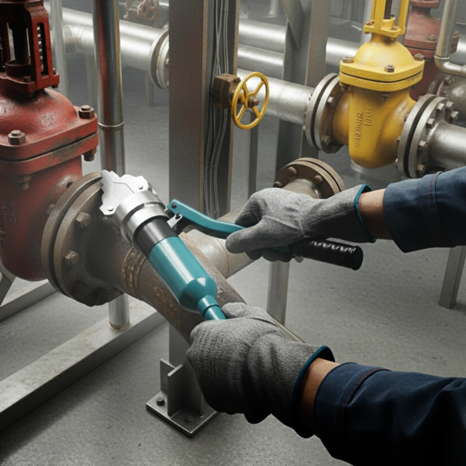 12-Tonnen-Hydraulikverteiler, Flanschöffner und Mutternverteiler YQ-55, integriertes Design mit Aufbewahrungskoffer für Industriepfeifen – Detail 13