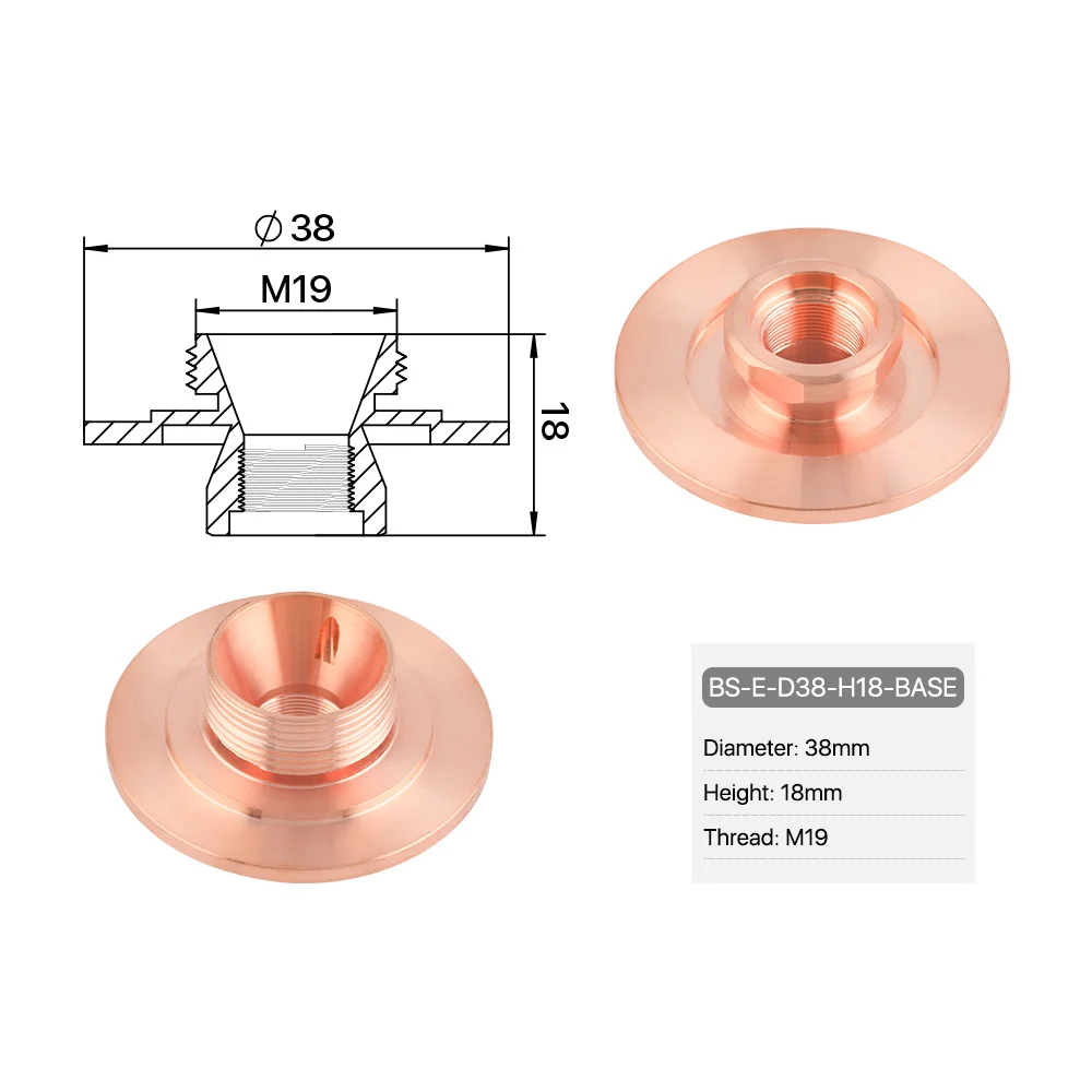 Ultra arayc laser düsen adapter basis für bs düsens tift 10032930 3-054 m16 gewinde d38 d52 d26 d28mm für faser schneidkopf