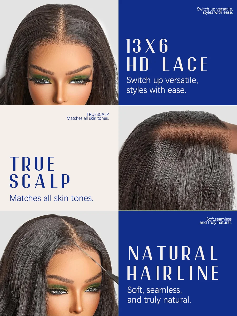Peruca Frontal de Renda HD Transparente 360 5x5 13x6 13x4, Cabelo Humano Brasileiro Preto 1B, Liso Extremo, 40 Polegadas de Comprimento, 200% Alta Densidade, Pré-arrancada, Cor Natural, Para Mulheres