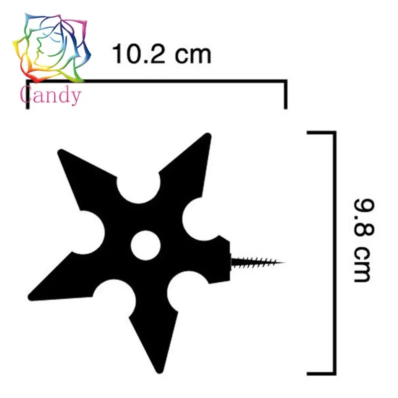 Osobowość Ninja Star szafa haczyk ozdoba kreatywne rzutki Design Sense metalowy wieszak na ubrania