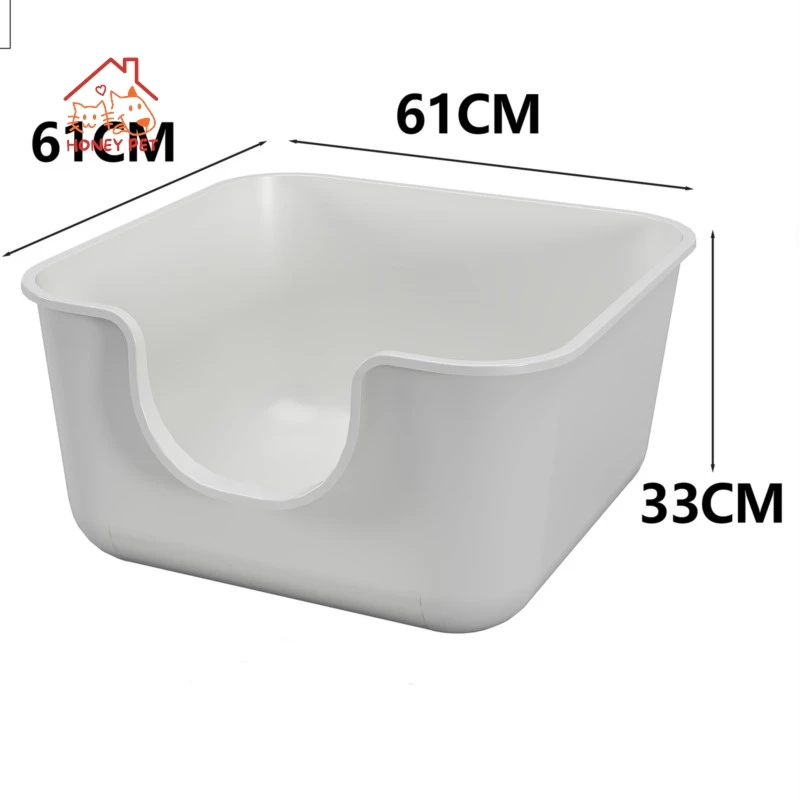 HONEY PET Cat Litter Pan with Lid Cat Litter Pan Extra Large Extra Large Semi-Enclosed Toilet Splash Proof Supplies with Lid