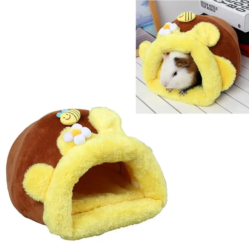 Hamster House Guinea Pig Accessories Hamster Cotton House Small Animal Nest Winter Warm For Rodents/Guinea Pig/Ratss/Hedgehog