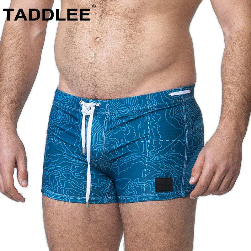 

Taddlee Swim Trunks Men Boxer Cut Swimwear Briefs Square Leg Swimsuits Bikini