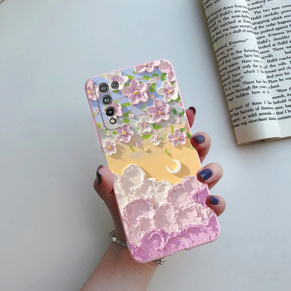 For Huawei Honor 10X Lite Case DNN-LX9 Cute Cartoon Flowers Cover For Honor10X Lite Honor 10 X 10X Lite Phone Cases Soft Bumper