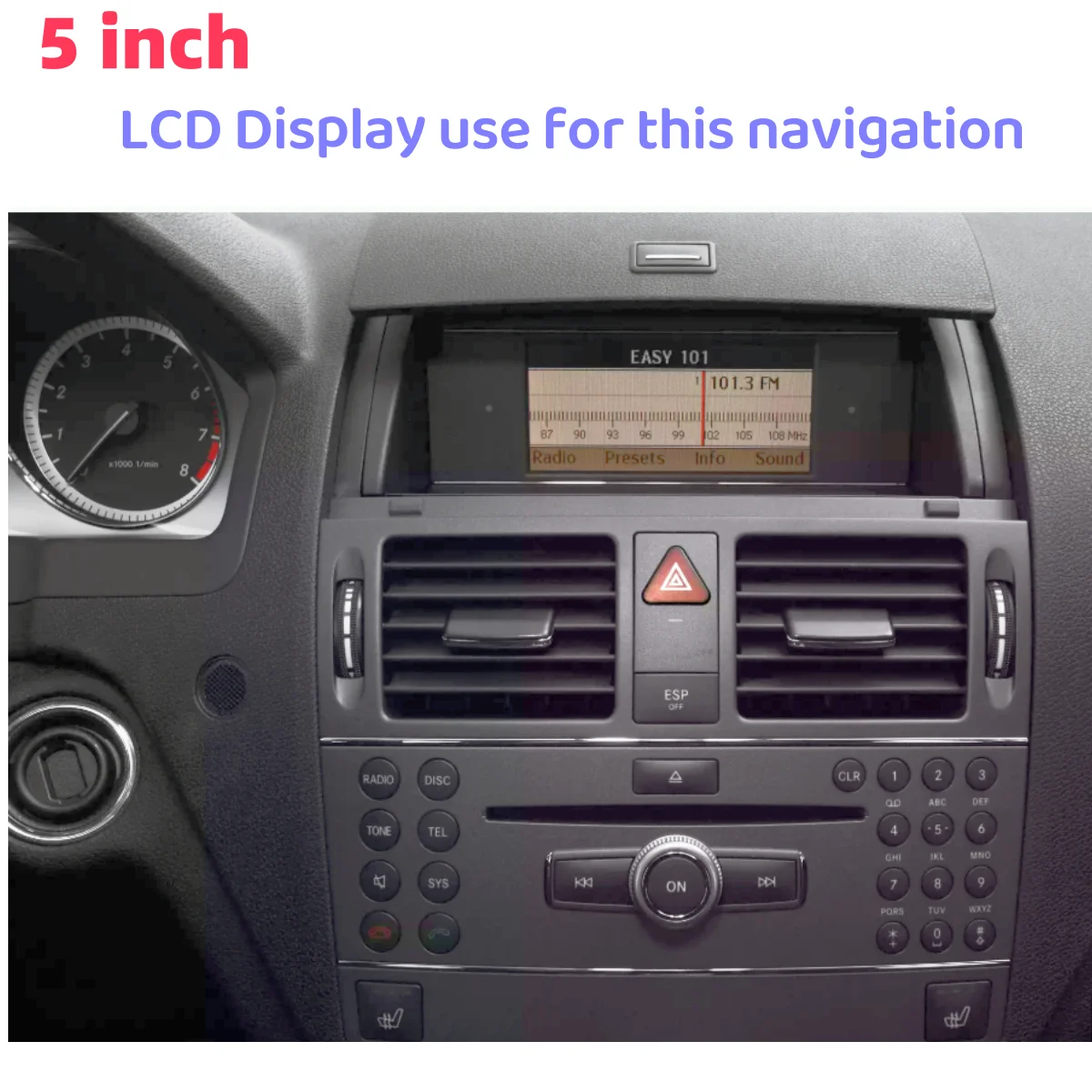 LCD Display for Mercedes-Benz C Class C300 W204 W164 2008 2009 2010 2011 Information Navigation Screen in A2048204297