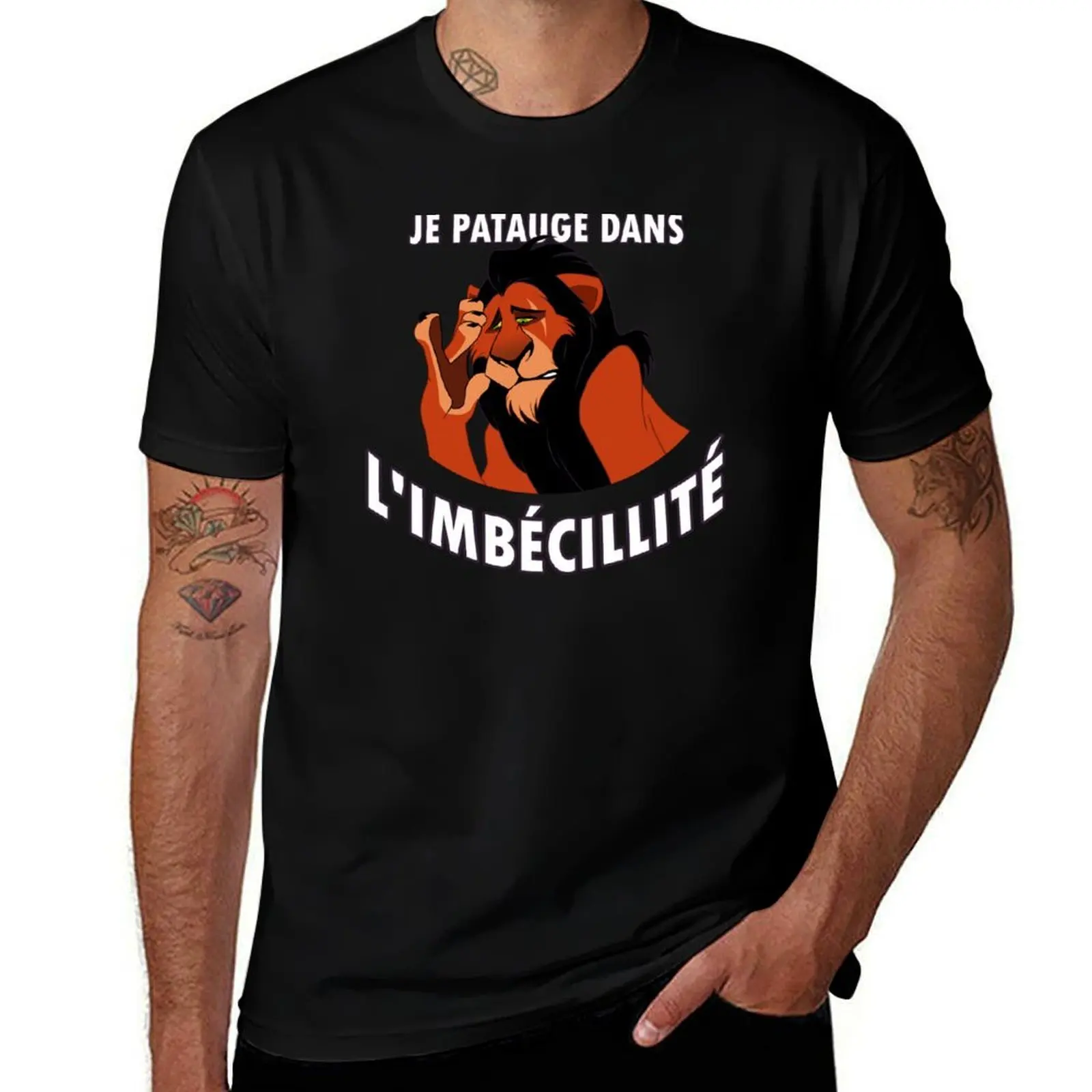 

patauge Le Je man ; l'imbécillité. t man shirt dans t shirt cotton T-Shirt plain Roi luxury Scar man Lion t - shirt