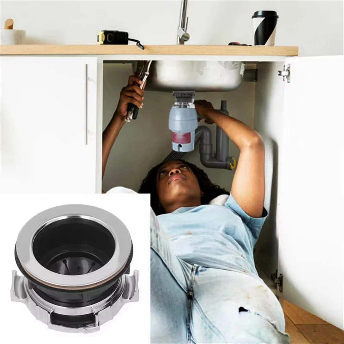 A002 2 uds triturador de residuos de alimentos montaje eliminación de basura fregadero brida Kit protector desmontable para cocina