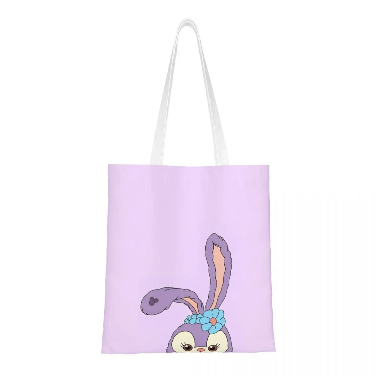 StellaLou Cartoon Character Canvas Tote Bag Trendy Large Capacity Shopping Bag for Women School Bags