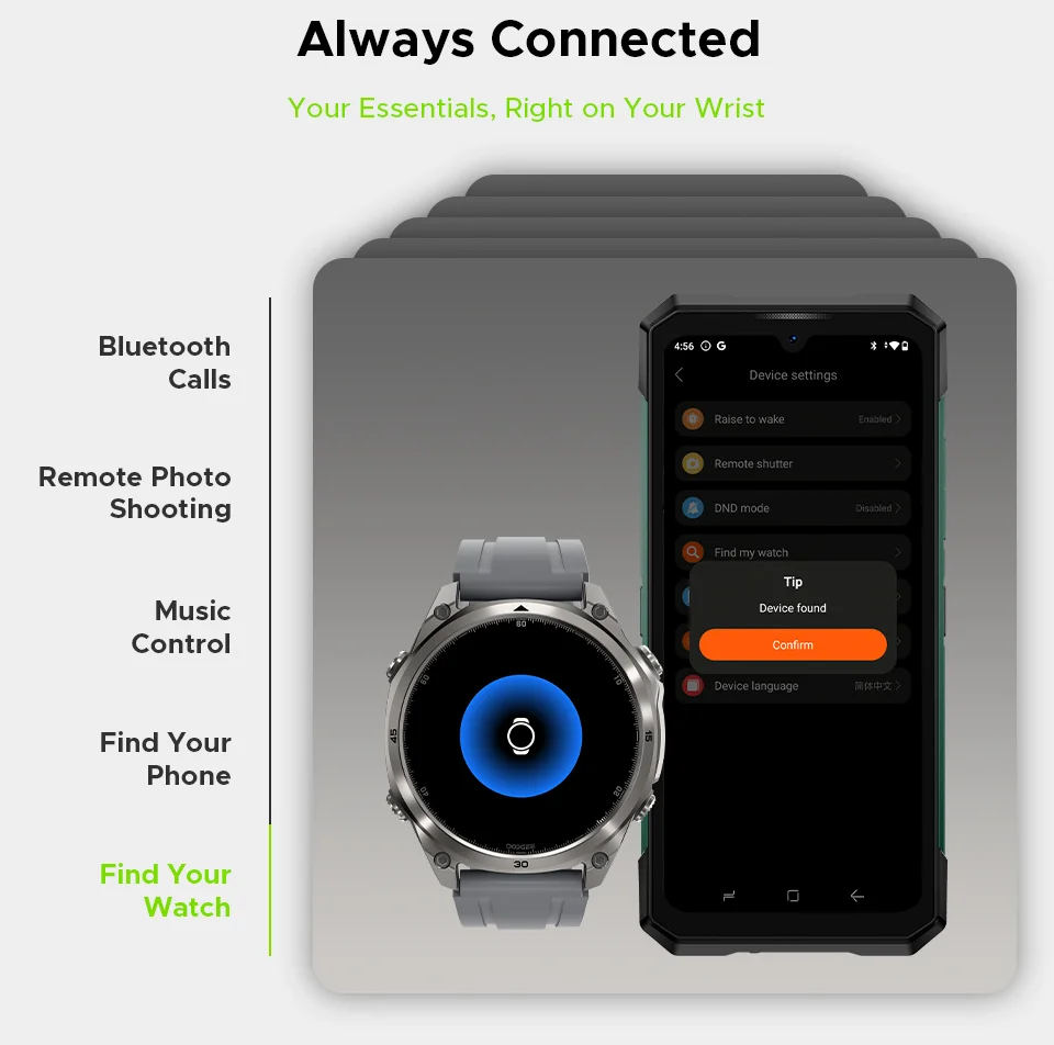 DOOGEE ANYWISE W1 Lite Smartwatch 5ATM Wasserdicht 1,43'' Bildschirm 178 Sportmodi 24-Stunden-Gesundheitsüberwachung Erinnerungsfunktion – Detail 18