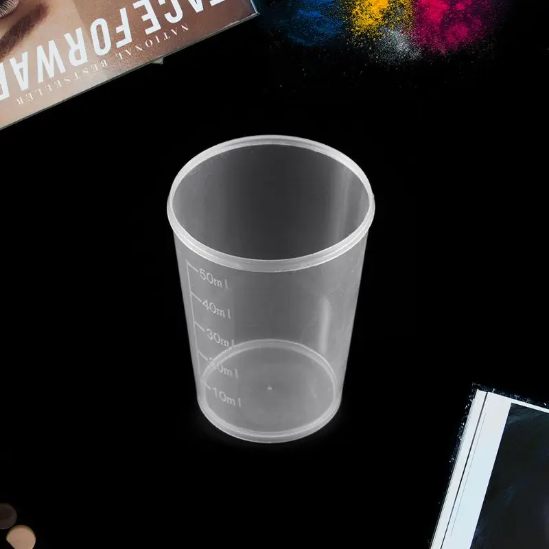 Pack Of 10 Reusable 50ML Mixing Cups Plastic Measuring Cups Set With Scale For Mixing Resin Paints School Labs Supplies