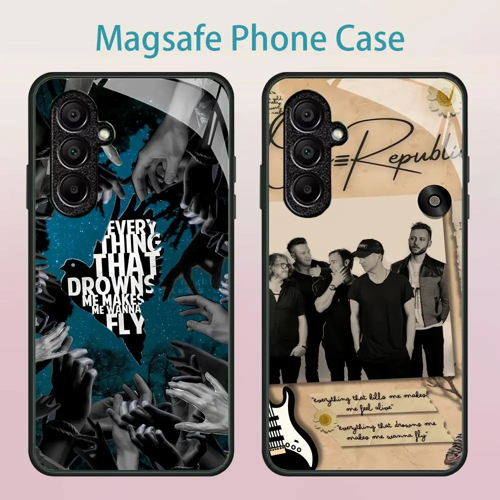Music Band O-Onerepublic Phone Case For Samsung Galaxy S25 Ultra S22 S23 S24 Ultra S21 S20 5G Magsafe Mirror Wireless Magnetic C