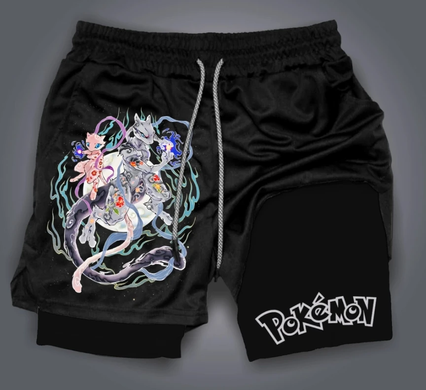 

New Fashionable Pok É Mon Collaboration Shorts for Men's Summer Pok É Mon Five Quarter Pants Trend