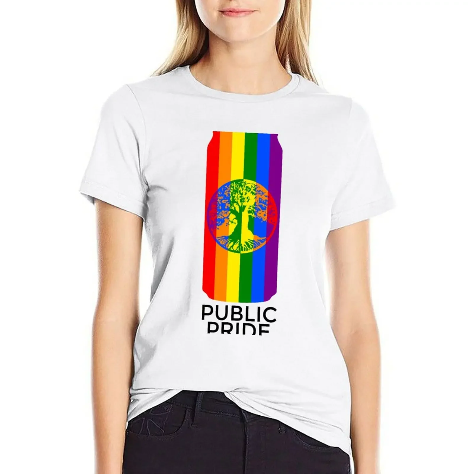 

Public pride T-shirt aesthetic clothes shirts graphic tees funny t shirts for Women