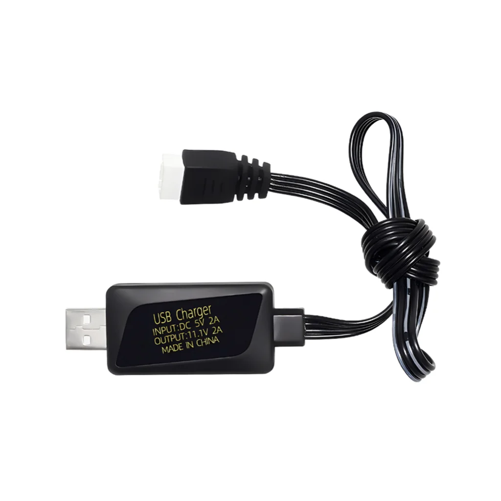 3S 11.1V 2A USB Charger for Remote Control Cars, Ships, Drones, Air Guns, and RC Toys 11.1V Battery USB Charging Cable